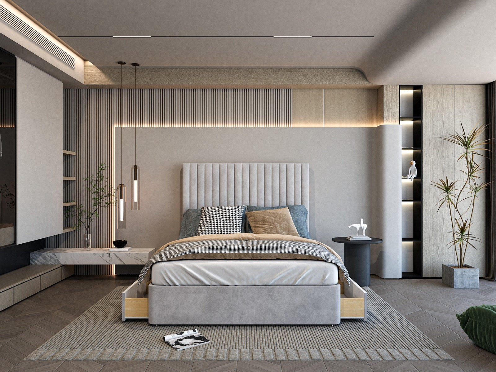 Sienna Slim Panel Divan Bed