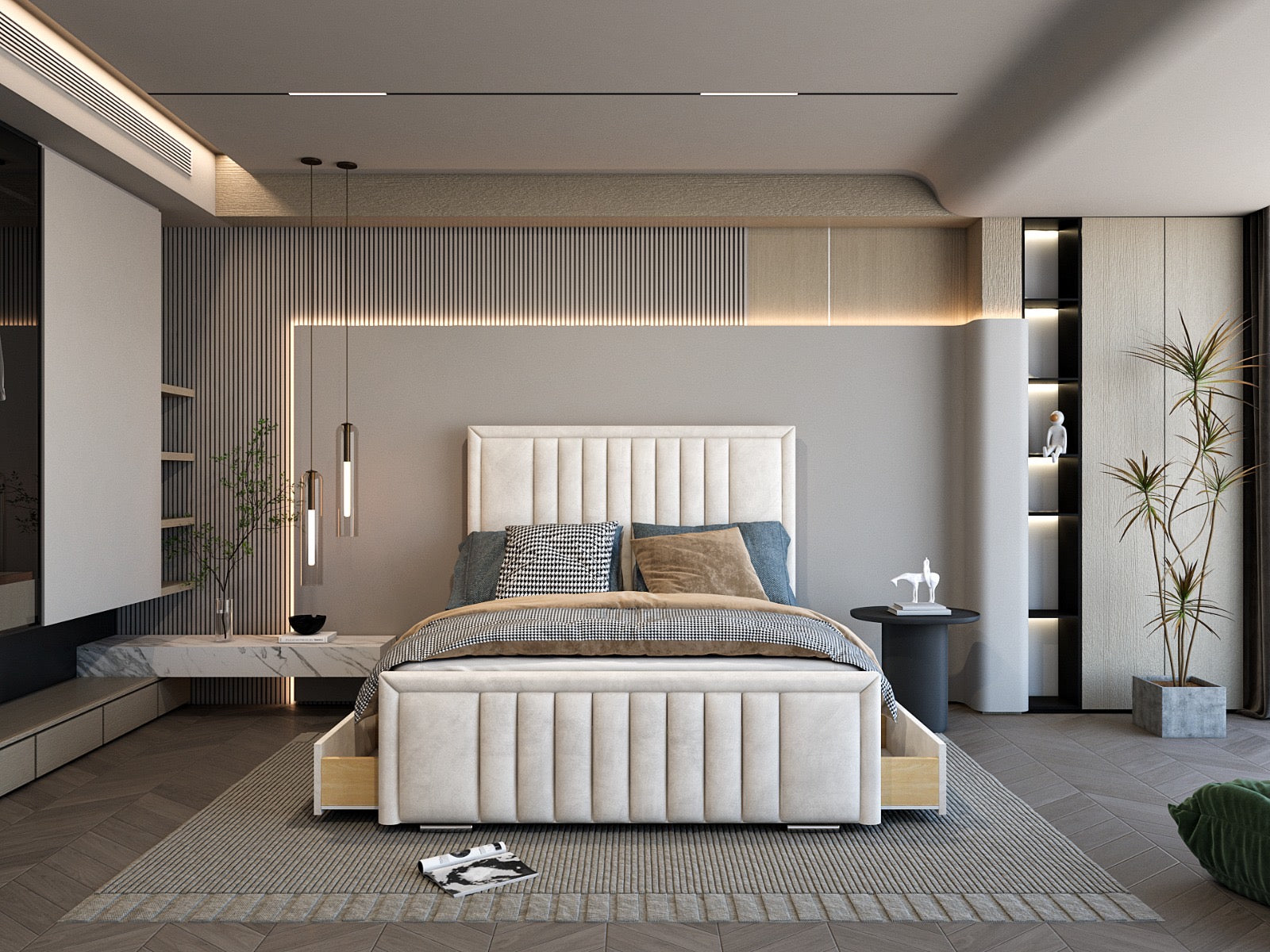 Milan Channel Panel Divan Bed