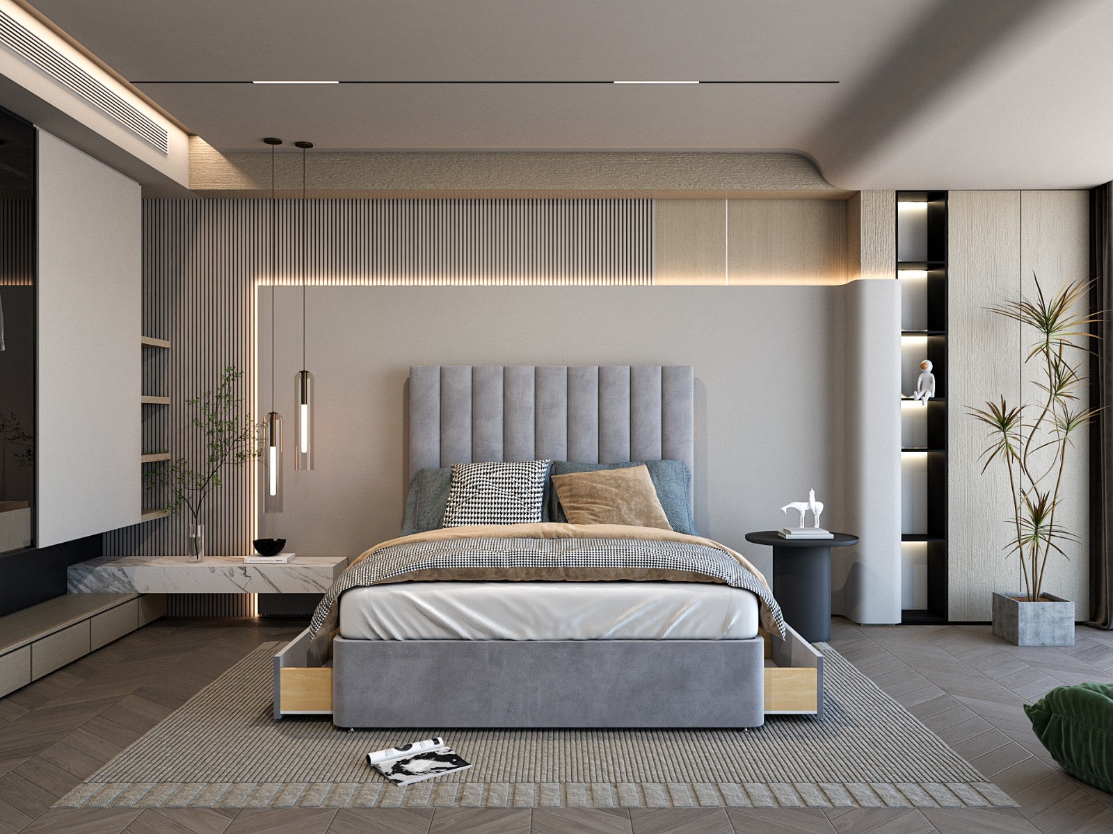 Lorenzo Vertical Panel Divan Bed