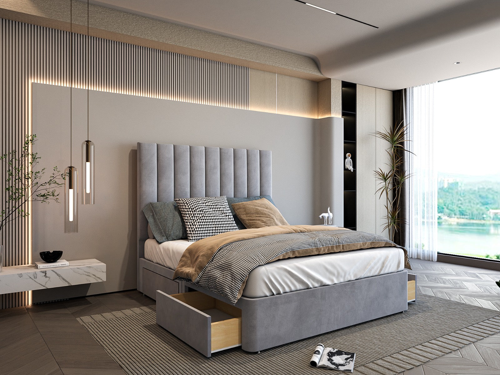 Lorenzo Vertical Panel Divan Bed