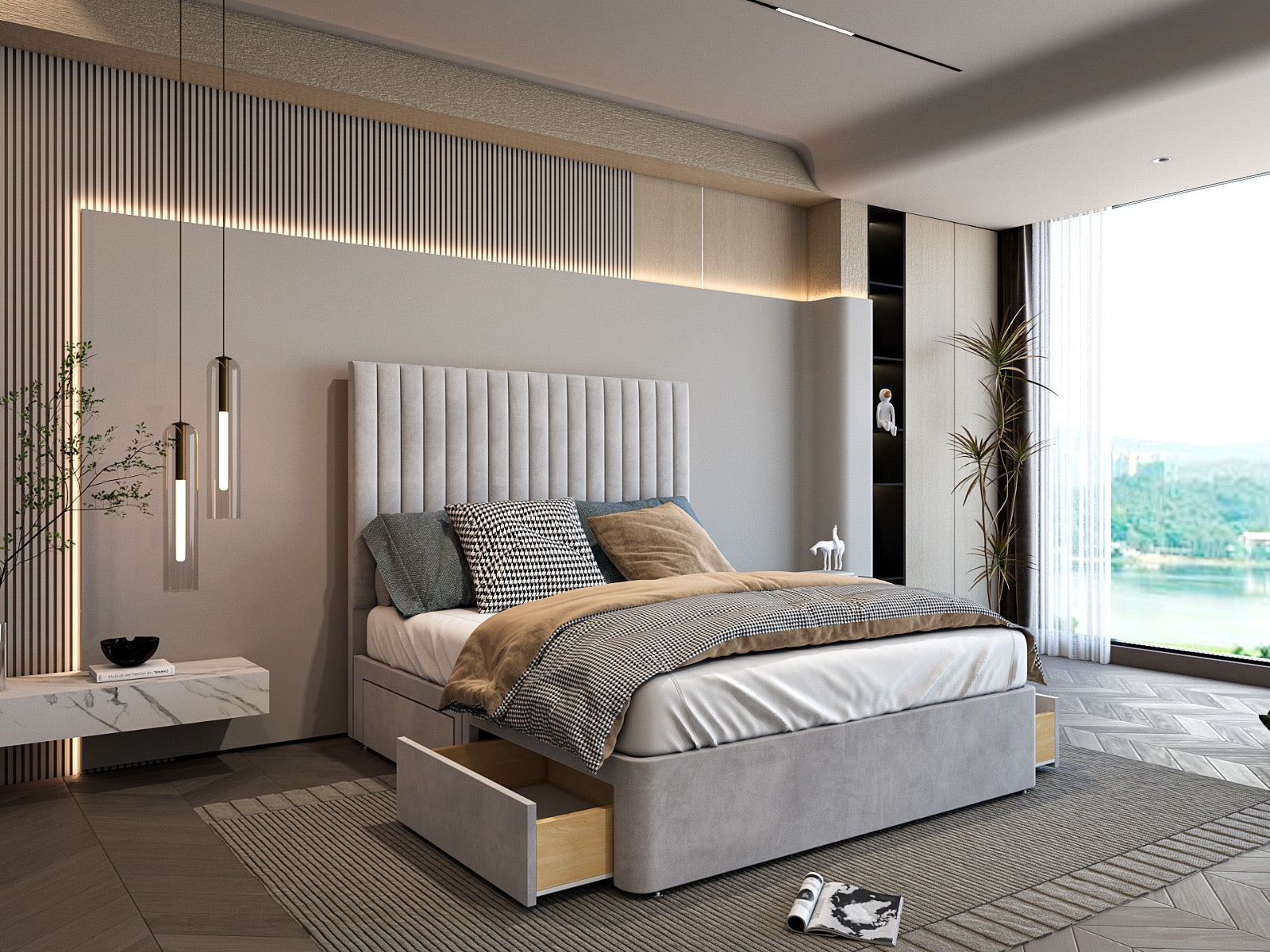 Sienna Slim Panel Divan Bed