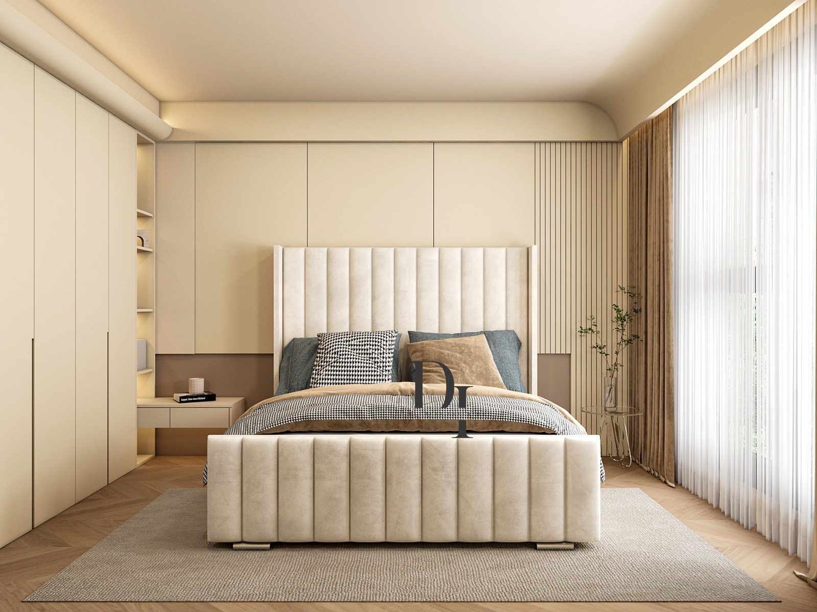 Milano Wingback Bed Frame