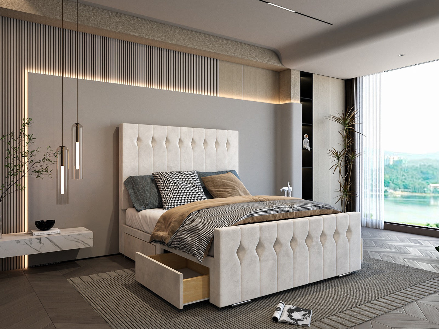Vienna Chesterfield Panel Divan Bed