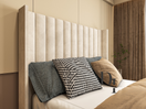 Switch winged wingback bed frame cream plush 2 image